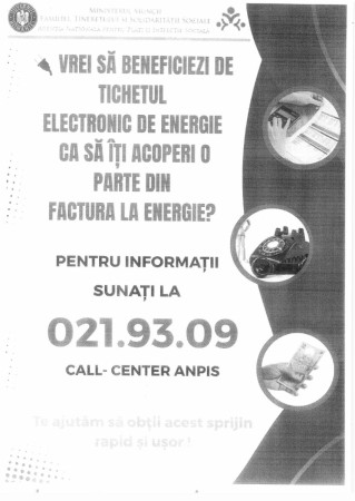 TICHETE DE ENERGIE Sprijin pentru consumatorii vulnerabile